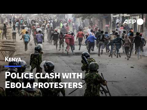 Video Thumbnail: Police clash with Ebola protesters in Nanyuki, Kenya | AFP