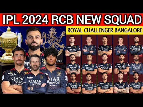 IPL 2024 | Royal Challengers Bangalore Full Squad | RCB Squad 2024 | RCB Team New Players List 2024