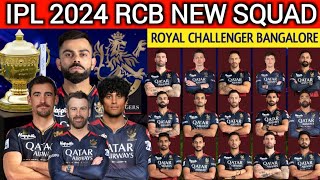 IPL 2024 | Royal Challengers Bangalore Full Squad | RCB Squad 2024 | RCB Team New Players List 2024