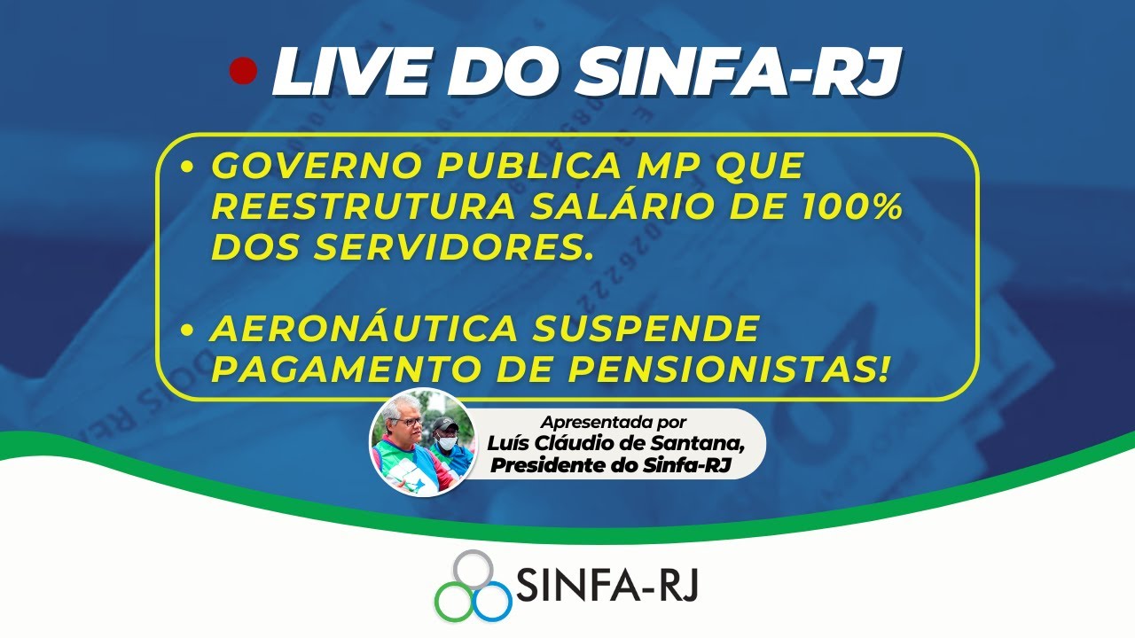 📍HOJE ÀS 18H NA LIVE DO SINFA-RJ - 08 DE JANEIRO!