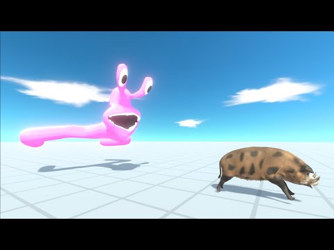 Rainbow Friend Pink Death Run - Animal Revolt Battle Simulator