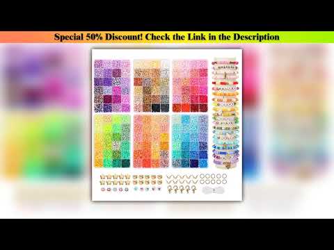 Review 2400pcs Clay Beads Bracelet Making Kit includes Loose Beads and String for DIY Jewelry Craft