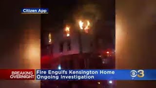 Fire engulfs home in Kensington