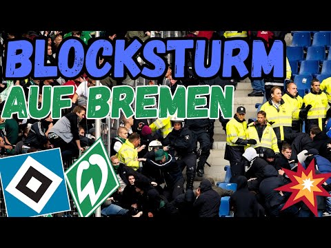 When HSV Ultras stormed Bremen's away block...