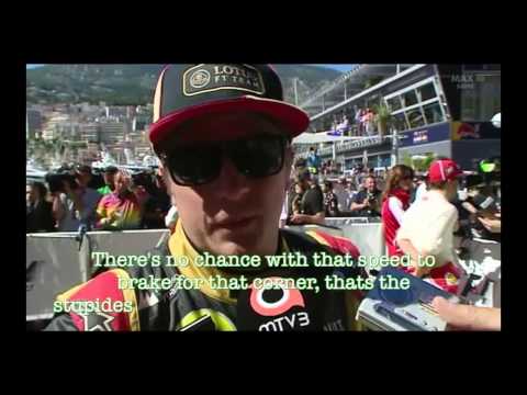 Kimi Räikkönen Monaco 2013 post race interview about Perez's stupidity