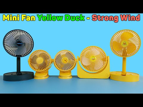 Mini Fan Yellow Duck - Clip Fan Strong Wind, Make This Summer Cool, Rechargeable | Unboxing & Review