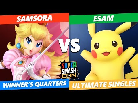 SSC 2019 SSBU - PG ESAM (Pikachu) VS eUnited Samsora (Peach) Smash Ultimate Winner's Quarters
