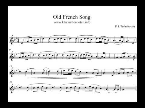 Old French Song Tschaikowsky  Play Clarinet