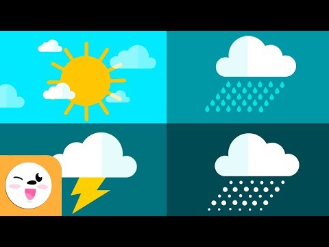 El tiempo atmosférico para niños | Aprender vocabulario en español | Nuevas palabras para niños