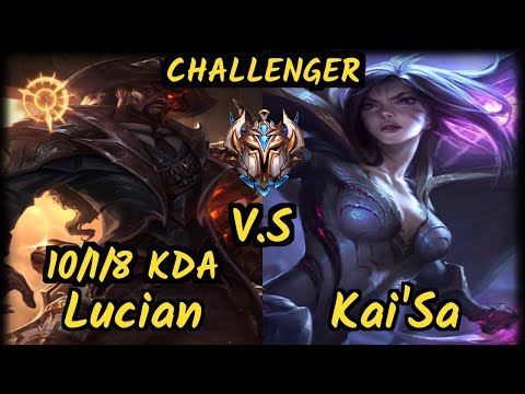 FNC Rekkles (LUCIAN) vs KAI'SA - 10/1/8 KDA BOTTOM ADC CHALLENGER GAMEPLAY - EUW