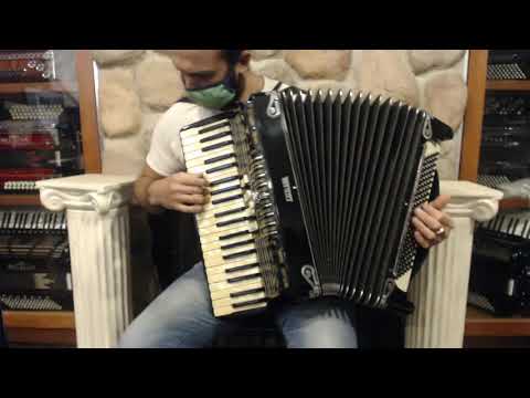 4268 - Black Excelsior Piano Accordion LMMH 41 120 $799