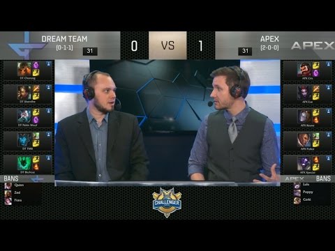 APX vs DT Highlights Game 2 - Apex vs Dream Team - 2016 NA Challenger Spring