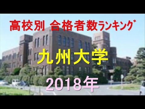 臨床検査学科 九州大学 高校別合格者数ランキング 2018年【グラフでわかる】