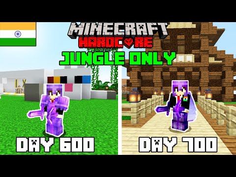 I Survived 700 Days in Jungle Only World in Minecraft Hardcore(hindi)