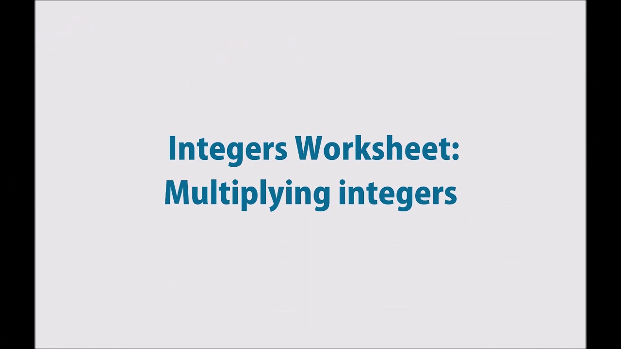 Math Facts Worksheet Generator - Integers Worksheets