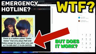 Callin' Oats?  Listen to Hall & Oates by calling the "Emergency" Hotline!