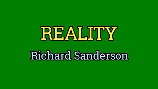 Reality - Richard Sanderson (Lyrics Video)