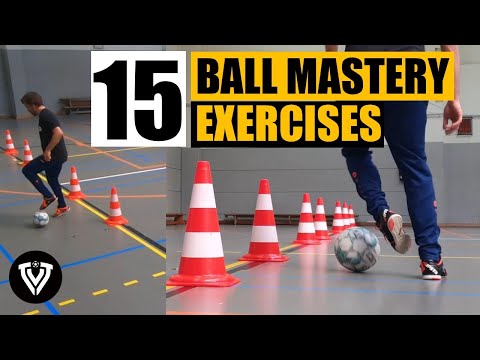 15 Ball Mastery Exercises | Football - Soccer Homework | U9 - U10 - U11 - U12