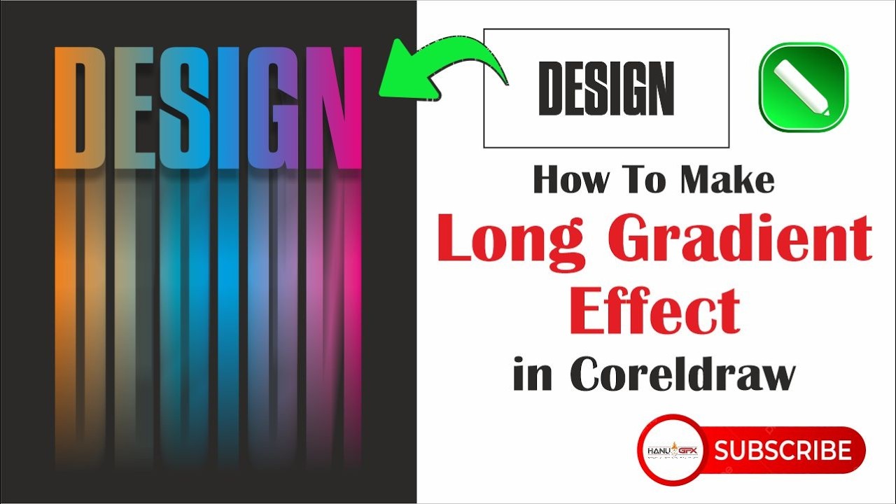 CorelDraw 2024 Long Gradient Effect Tutorial 🔥 | Smooth Gradient Design Step by Step (Hindi)