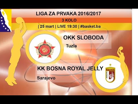 OKK Sloboda - KK Bosna Royal Jelly | Liga za prvaka  | 3. kolo | LIVE 19: 30