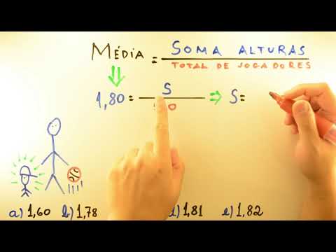 Média JOGADORES ENEM 2019 - Matemática 171 - Média Aritmética - Prova Rosa - Aulas A+ Resolve