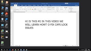 Fix Typing in Capital Letter (Caps Lock Stuck) in Windows PC
