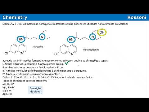 Acafe 2021-2 Medicina Q36 - Quinolina é uma amina!
