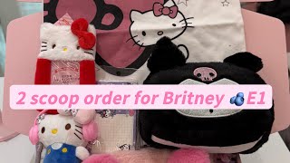 2 scoop order for Britney 💖 E1 #packingorders #luckyscoop #giftideas #mysteryscoop #sanrio 