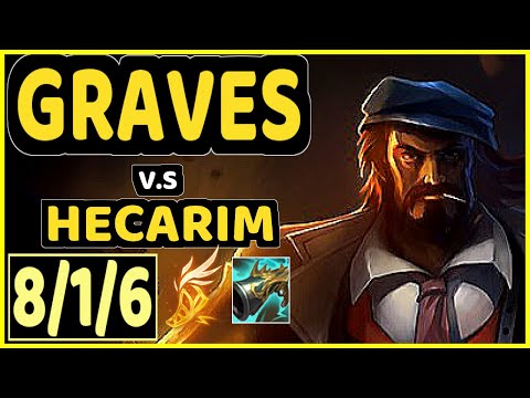 GRAVES vs HECARIM - 8/1/6 KDA JUNGLE GAMEPLAY - NA Ranked DIAMOND