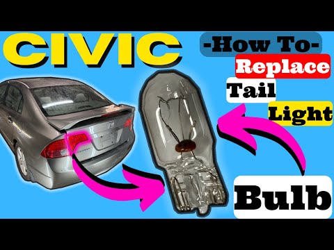 Honda Civic How to Replace Trunk Tail Light Bulb 2006 2007 2008 2009 2010 2011 Rear Lamp Replacement