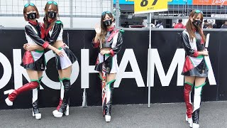 スーパーGT2022 第6戦 SUGO㊵ 村上楓さん 長沼まゆさん 鈴付みけさん 桐嶋しずくさん 2022 JLOC DEA CORSA レースクイーン GT300 87号車 ランボルギーニ