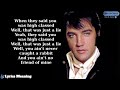 Elvis Presley Hound Dog Lyrics Meaning