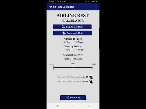 Airline Crew Rest Calculator