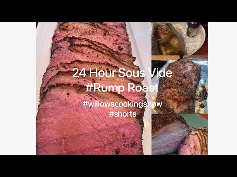 Willow's cooking show-24hr sous vide rump roast #shorts