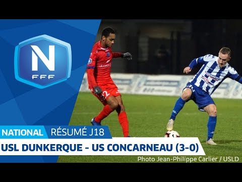 J18 : USL Dunkerque - US Concarneau (3-0) I National FFF 2018-2019