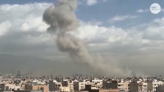 Download lagu Israel attacks Iran: Smoke plumes fill Tehran skyline after military strikes mp3