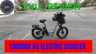 Caroma K4 Adult Powered Bicycle Type Scooter - Complete Introduction and Ride Review