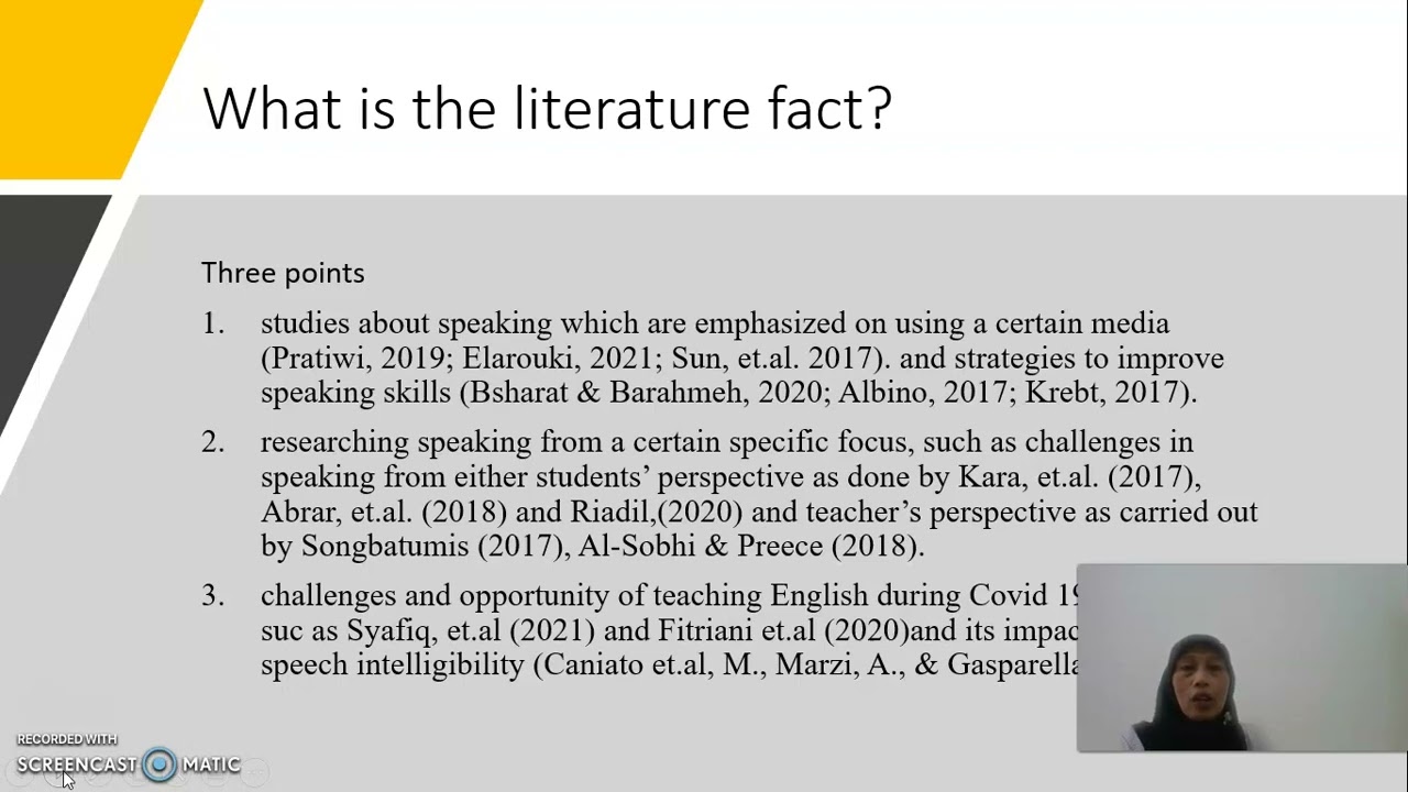 Improving EFL learners' speaking skills through online learning