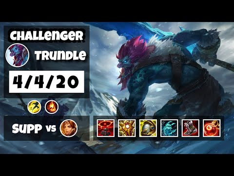 Trundle vs Leona KOREAN Challenger SUPPORT (4/4/20) - v11.17