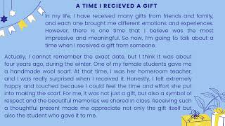 A time recieved a gift