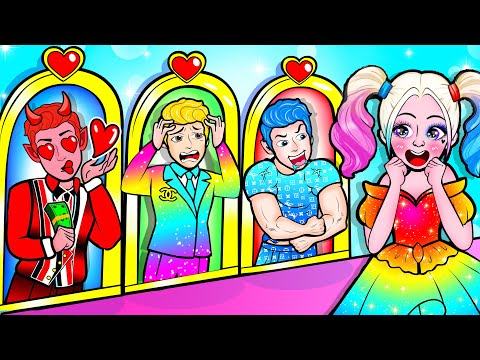 Encanto Harley Quinn, Which Guy will She Choose? - DIY Paper Dolls & Crafts