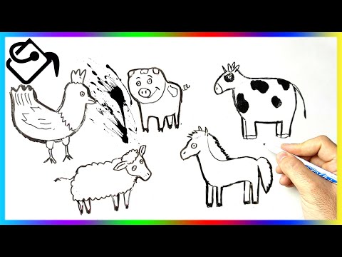 Tuto apprendre comment dessiner des animaux de la ferme