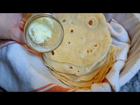 Soft Flour Tortillas and homemade butter #recipe