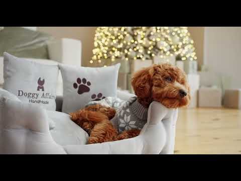 Лежак для собак лежанка для собаки Doggy Affairs кровать ручной работы спальное место для любимца XS 53х43 см серый - фото 2 - id-p2808939307
