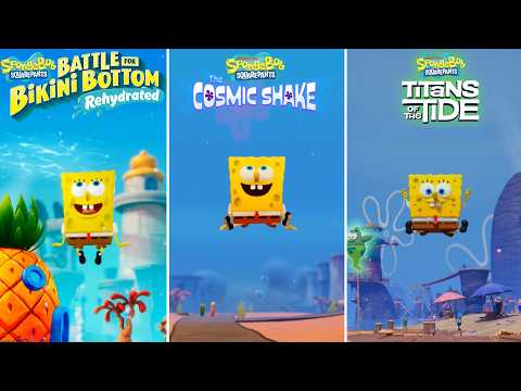 SpongeBob Games Comparison | Rehydrated vs Cosmic Shake vs Titans of the Tide (2020–2025)
