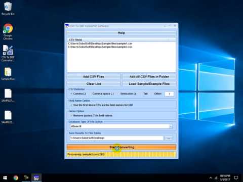 CSV To DBF Converter Software