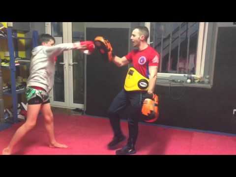 12 year old Sennan Coakley on the pads