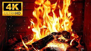 🔥 Warm 4K Fireplace Ambience | Burning Fireplace Crackling & Cozy Fire Sounds | Relaxing Fireplace