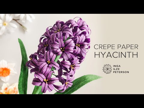 Crepe Paper Hyacinth Flower - A Quick Demo