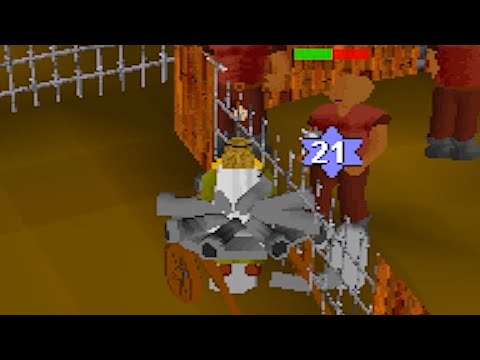 Using a Cannon on Ogres in Runescape Classic